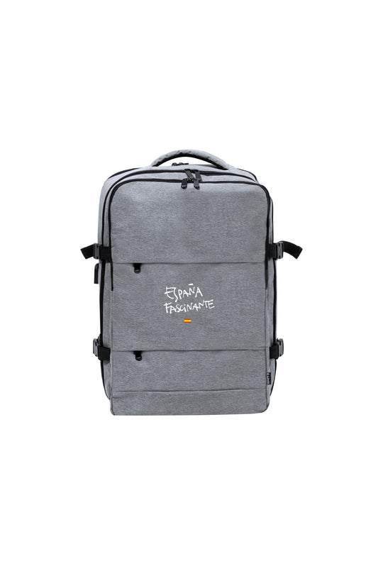 Mochila de viaje gris